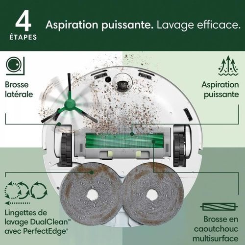 Irobot Roomba Plus 505 Combo + Autowash - Lavage Et Séchage à L'air Chaud - Precisionvision Ia