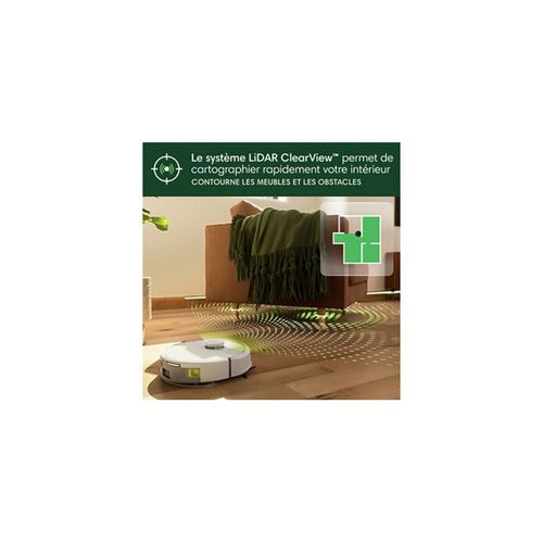 Aspirateur Robot Laveur - Roomba 105 Combo - 2h - 7000 Pa - 400 Ml - Blanc