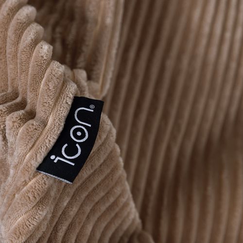 Pouf Poire Classique Kingston En Velours Côtelé Brun Moka 85x85x50cm