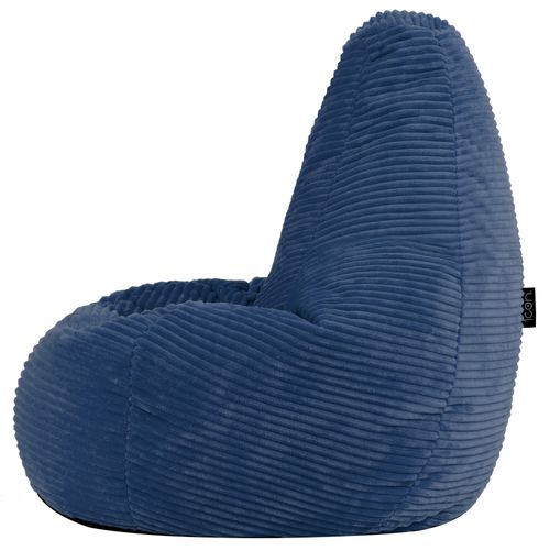 Poire Enfant Dalton Inclinable Velours Côtelé Bleu Jeans, 69x65x59cm