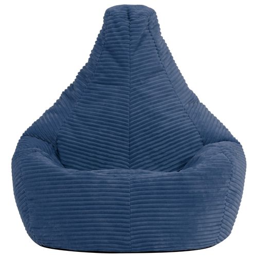 Poire Enfant Dalton Inclinable Velours Côtelé Bleu Jeans, 69x65x59cm