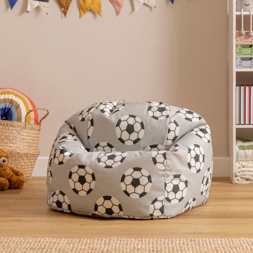 Pouf Fauteuil Poire Enfant Imprimé Football, Chambre, Salon, Jardin, 55 X 53cm
