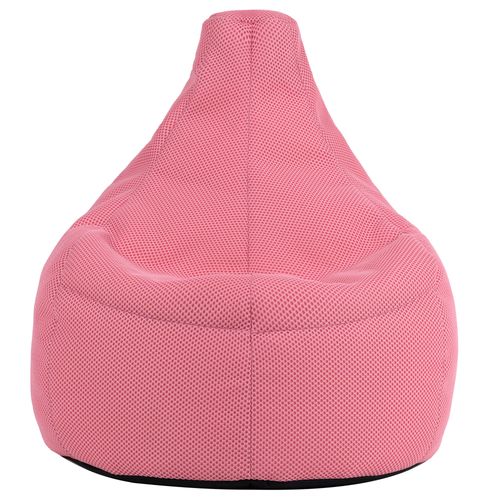 Pouf Poire Gamer à Dossier Incliné En Maille Mesh Tech Rose Clair, Salon, Chambre, 90x84x73cm