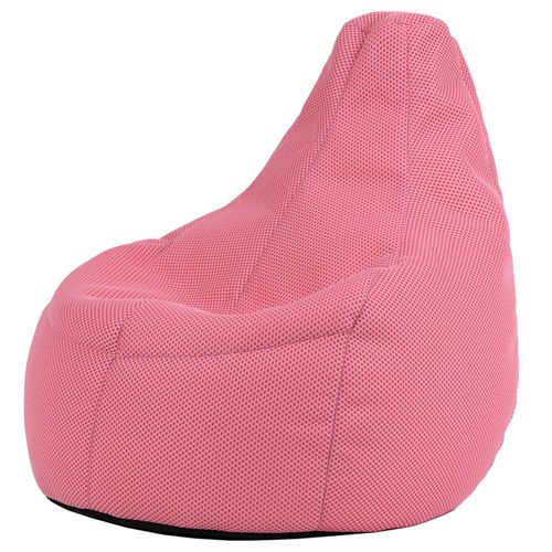 Pouf Poire Gamer à Dossier Incliné En Maille Mesh Tech Rose Clair, Salon, Chambre, 90x84x73cm