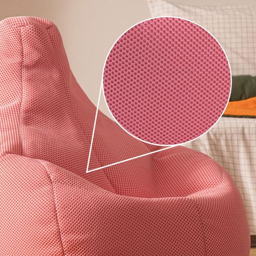 Pouf Poire Gamer à Dossier Incliné En Maille Mesh Tech Rose Clair, Salon, Chambre, 90x84x73cm