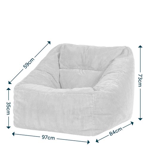 Pouf Fauteuil Poire Natalia Velours Côtelé Brun Moka, Salon Et Chambre, 97x84x73cm