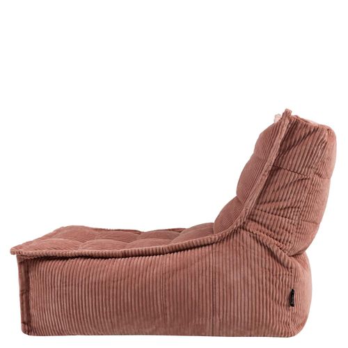 Pouf Chauffeuse Dolce En Velours Côtelé Rose Aube 75 X 96 X 75 Cm