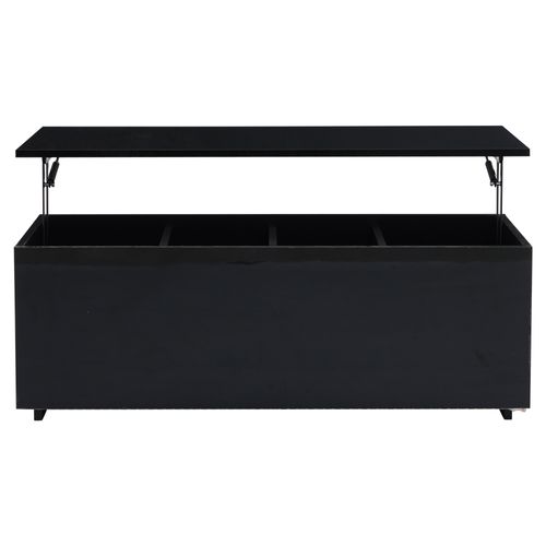 Table Basse Avec Plateau Réglable Et LED Noir