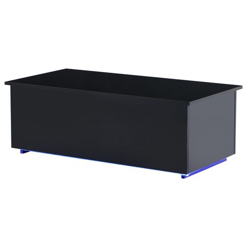 Table Basse Avec Plateau Réglable Et LED Noir