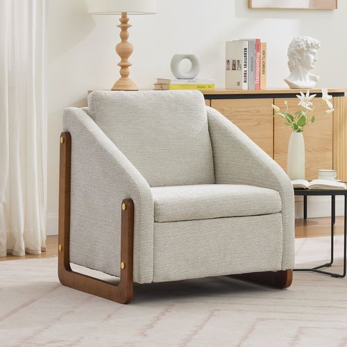 Fauteuil Fixe Chenille Beige
