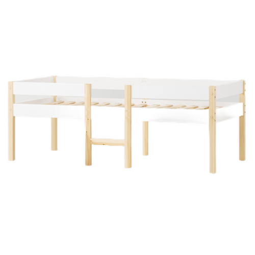 Lit Enfant 90 X 200 Cm Blanc Et Chêne