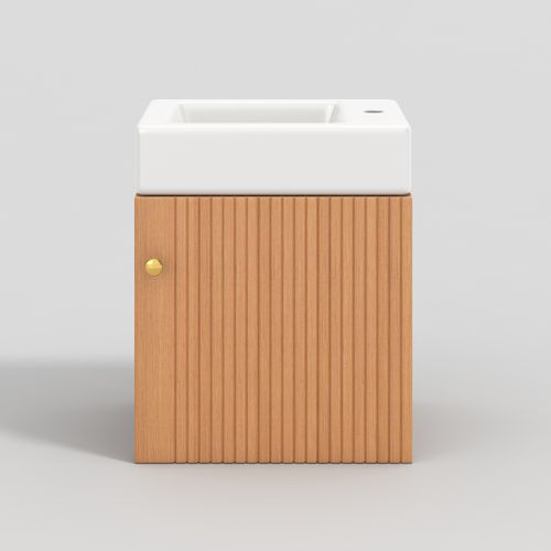 Meuble Vasque Avec 1 Porte Marron