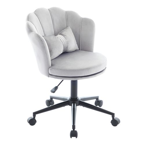 Fauteuil De bureau Pivote à 360°, Avec Coussin Gris
