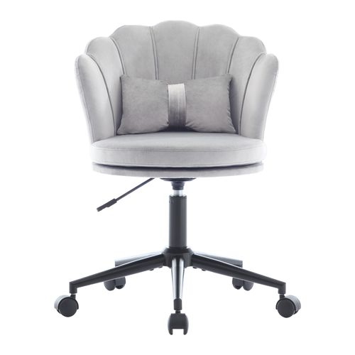 Fauteuil De bureau Pivote à 360°, Avec Coussin Gris