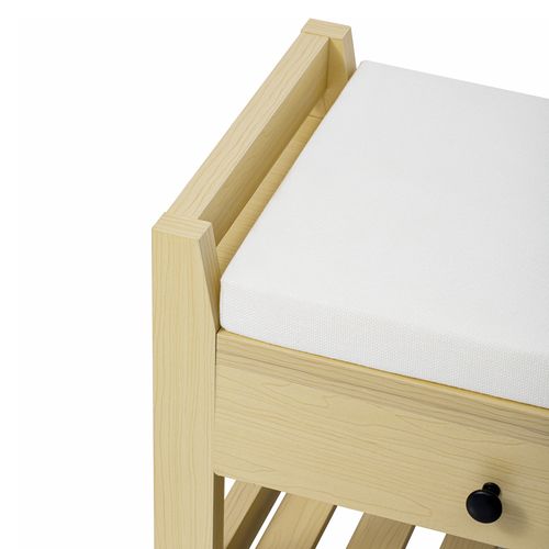 Meuble à Chaussures Avec 2 Tiroirs Natural