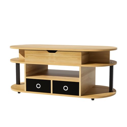 Table Basse Avec 2 Tiroirs Et Bureau Relevable