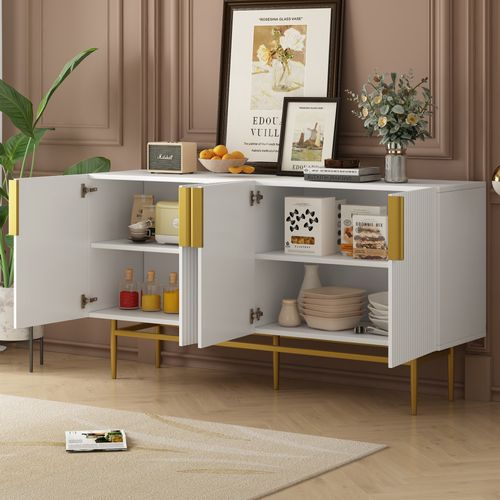 Buffet Avec 4 Portes Blanc