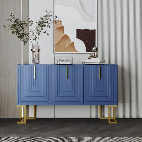 Buffet Avec 3 Portes Bleu