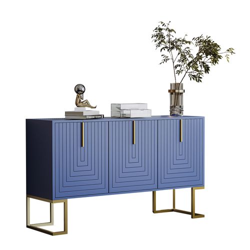 Buffet Avec 3 Portes Bleu