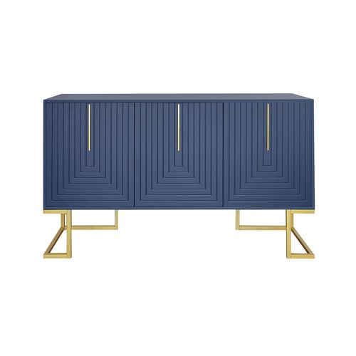 Buffet Avec 3 Portes Bleu