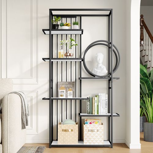 Etagère 5 Compartiments Noir 100 X 30 X 180 Cm