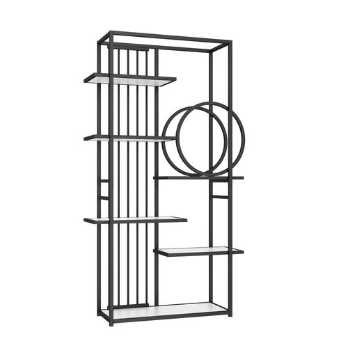 Etagère 5 Compartiments Noir 100 X 30 X 180 Cm