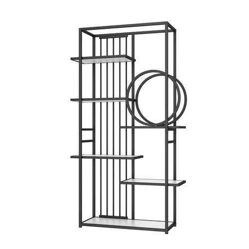 Etagère 5 Compartiments Noir 100 X 30 X 180 Cm