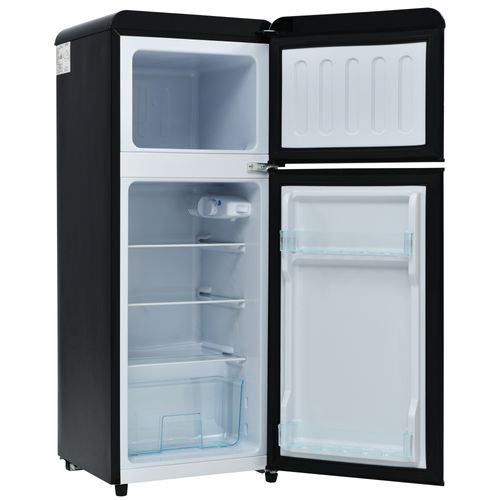 Réfrigérateur 2 Portes Compact 92 Litres - Largeur 45.5 x Hauteur 105,5 cm - Noir