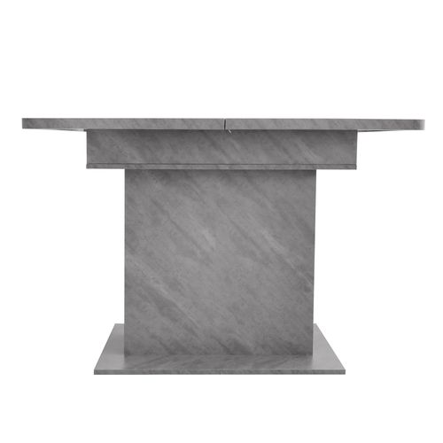 Table à Manger 110(130) X 70 X 75cm Extensible Avec Rangement En Gris