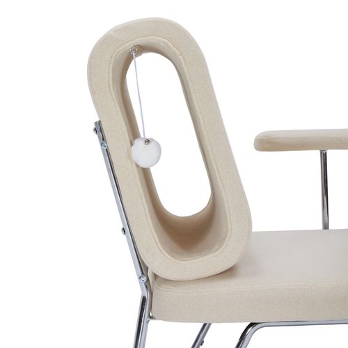 Fauteuil- Chaise Adaptée Aux Animaux De Compagnie - Assise Large - 77×70×89cm - Beige