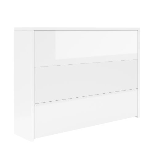 Bureau Pliable Avec Roulettes Et Chargeur Sans Fil - 115 × 27 × 93 Cm Fermé-blanc