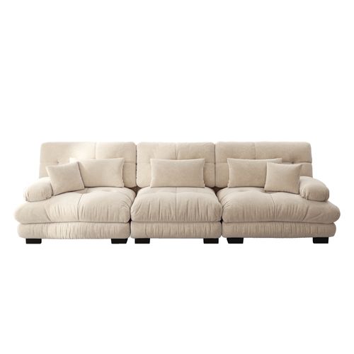 Canapé D'angle Relax - Canapé Modulable 3 Places - Cinéma , Salon - Beige