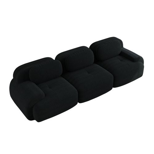 Canapé D'angle Relax - Canapé Modulable 3 Places- Cinéma , Salon Et Chambre - Noir