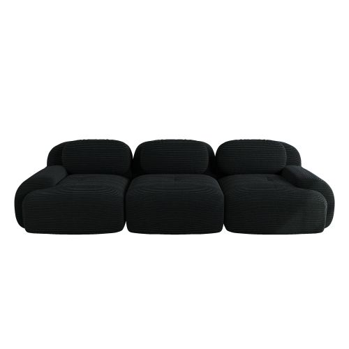 Canapé D'angle Relax - Canapé Modulable 3 Places- Cinéma , Salon Et Chambre - Noir