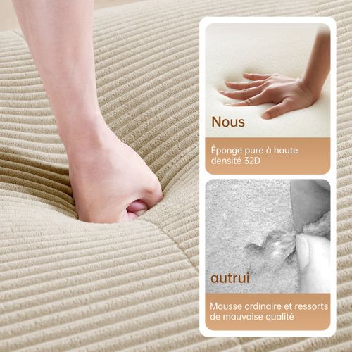 Canapé D'angle Relax - Canapé Modulable 2 Places- Cinéma , Salon Et Chambre - Beige