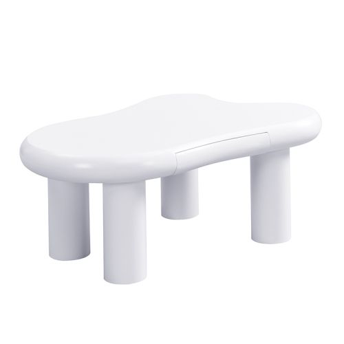 Table Basse En Mdf - Table à Café Avec Éclairage LED - Table De Salon Avec Tiroir - Scandinave