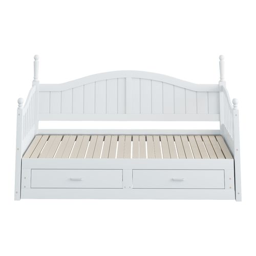 Lit Gigogne Avec 2 Tiroirs-lit Enfant En Bois Massif 90x190cm-lit Jeune-avec Colonnes Romaines