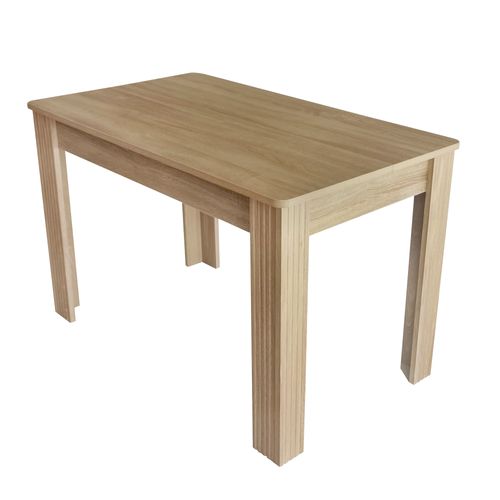 Table à Manger Rectangulaire 116x65x75cm - Table De Salle à Manger-en Bois De Chêne-moderne-naturel