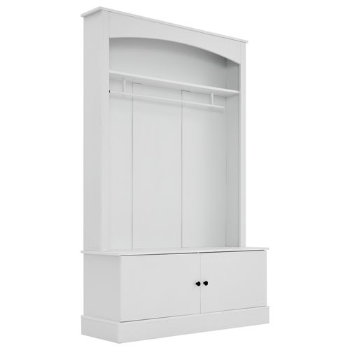 Vestiaire D’entrée-meuble D’entrée Avec Banc Et Étagère à Chaussures-blanc