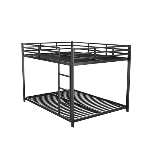 Lit Superposé 140x200 Cm - En Fer Classique - Noir
