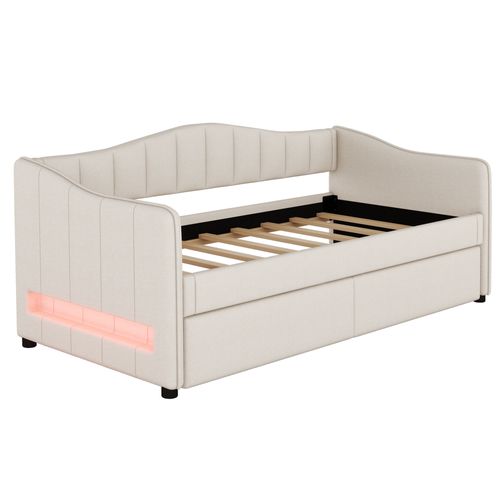 Lit Gigogne 90 X 200 Cm - Beige