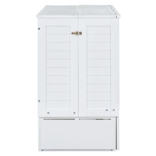 Lit Gigogne 140 X 200cm-avec Tiroirs Au Bout Du Lit-lits Plateformes-blanc