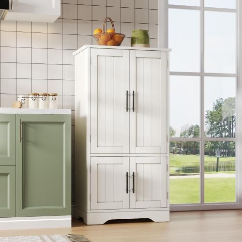 Meuble De Cuisine 120x60x 40cm-avec Éclairage LED-meuble De Rangement Cuisine-blanc