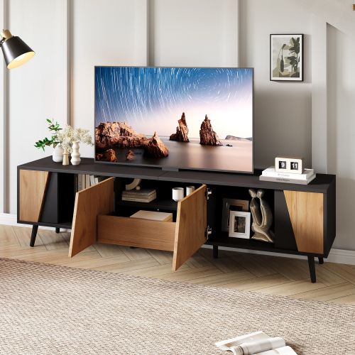 Meuble TV 180cm-meubles De Salon-tv 75 Pouces-en Bois Massif