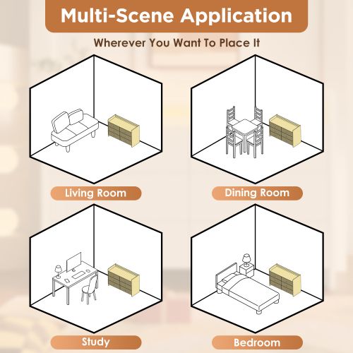 Commode Avec 6 Tiroirs Avec Éclairage LED - Blanc