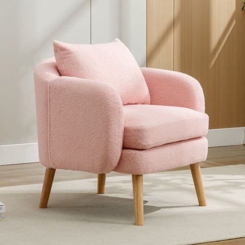 Fauteuil Moderne-fauteuil-canapé Une Place-en Velours-fauteuil Rembourré-rose