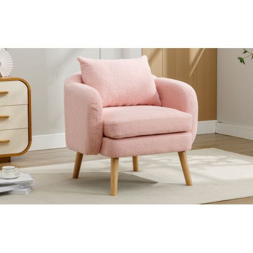 Fauteuil Moderne-fauteuil-canapé Une Place-en Velours-fauteuil Rembourré-rose