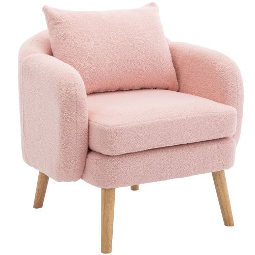 Fauteuil Moderne-fauteuil-canapé Une Place-en Velours-fauteuil Rembourré-rose