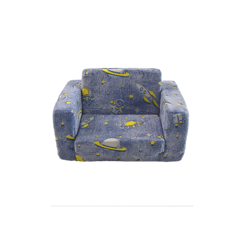 Fauteuil enfant En Peluche Douce Phosphorescente-bleu