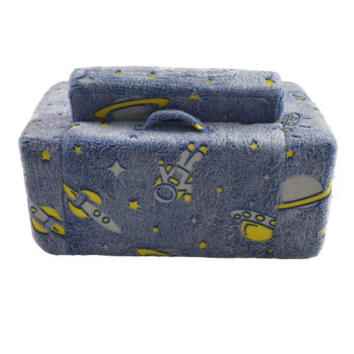 Fauteuil enfant En Peluche Douce Phosphorescente-bleu